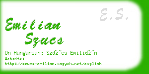emilian szucs business card